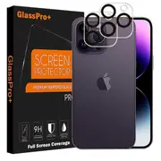 [3 PACK] Apple iPhone 14 Pro Max Camera Lens Tempered Glass Protector Guard - Case Friendly