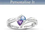 Love's Promise Engraved Birthstone Ring