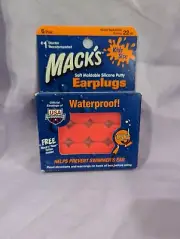 Macks Kids Size Soft Moldable Silicone Putty Earplugs Waterproof Noise Reduction