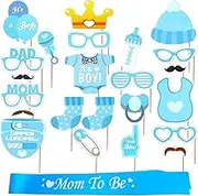 Baby Shower Photo Booth Props Baby Shower Decorations for Boy Gender Reveal Photo Booth Props Mom to Be Sash Its a Boy Decorations for Baby Shower