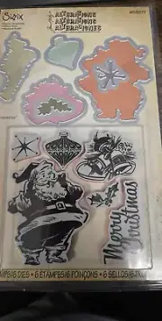 SIZZIX Tim Holtz Retro Christmas Framelits RETIRED HTF NEW- FREE SHIPPING!!!