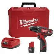 M12 3/8" CORDLESS DRILL DRIVER (2) BATT KIT MLW2407-22 Brand New!