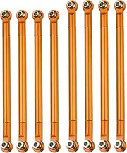 uxcell 8pcs Pull Rod Link Rod Linkage Aluminum Alloy Wheel Base Upper Lower Link Rod Chassis Linkage for MN86K MN86KS 1/12 RC Car（Gold）