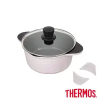 在飛比找博客來優惠-【THERMOS膳魔師】巧易不沾鍋雙耳附蓋壓鑄湯鍋24cm 