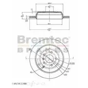 Bremtec Euro-Line GeoZinc Coated Brake Rotor - BDR20660EL