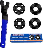 [HOBEREROK] 5PCS Angle Grinder Nut Angle Grinder Wrench 5/8-11 Grinder Flange Nut angle grinder attachments Compatible with Makita Dewalt Milwaukee Bosch Ryobi Black Decker Grinder Parts