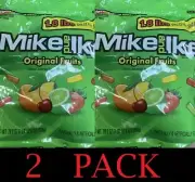 2x Mike and Ike Original Fruits Chewy Candy 28.8oz Resealable Bag 1.8 lbs 2 PACK