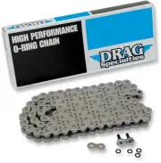 DS Chrome 530 Rear O-Ring Drive Chain 104 Links Harley Super Glide 71-80