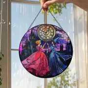 Witches Of Oz Glass Suncatcher, Elphaba and Glinda Besties Suncatcher Decor