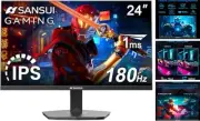 24 Inch Gaming Monitor 180Hz, DP 1.4 & HDMI 2.0 Ports IPS Panel High Refresh