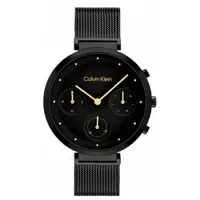 在飛比找蝦皮商城優惠-Calvin Klein CK 黑金簡約日曆不鏽鋼腕錶 36