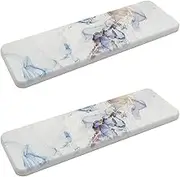 Dnyta 2pcs Blue Water Absorbing Stone Fast Drying Diatomite Bathroom Tray Diatomaceous Earth Tray for Bathroom and Kitchen