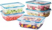 [Snapware] Total Solution Rectangular Plastic Food Storage Container Set (10-Piece Set)