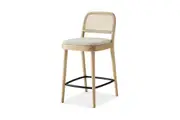 Edith Cane Counter Stool, White Wash