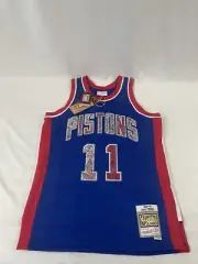 Detroit Pistons Isiah Thomas Blue Mitchell & Ness Bad Boys 1988-89 NBA Sz Medium
