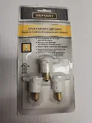 Indoor Candelabra Light Sensor Control Socket, 120, 75W, 3 Pack