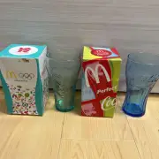 Retro McDonald's Coca Cola Glass Olympic Set of 2 #ed35ee