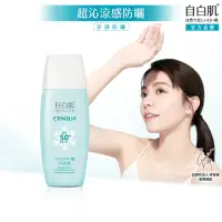 在飛比找momo購物網優惠-【自白肌】玻尿酸涼感防曬乳液SPF50+ PA+++35ml