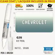GJS Touch Up Paint for Chevrolet Teal MATIZ SPARK ICE TEAL Pen Stick Scratch Chi