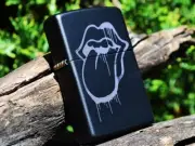 The Rolling Stones Zippo Lighter - Paint It Black - Mick Jagger - Keith Richards