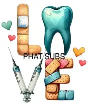 Sublimation Print Dental Love Ready to Press Heat Transfer