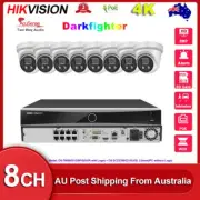 Hikvision 8CH 4K POE NVR 8MP Darkfighter 2-way Audio Security Camera CCTV System
