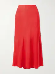 [RÓHE] RÓHE - Silk Midi Skirt - Red - FR 38 FR 38 Red