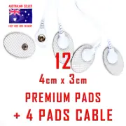 PainPod TENS EMS compatible 4 PADS CABLE WIRE LEAD + 12 SMALL ELECTRODE PADS
