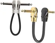 Kisangel 2Pcs Electric Guitar Effector Patch Cable Durable Audio Cable for Musical Instruments Lightweight Design for Electric Guitar and Bass Connections