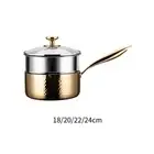 Stainless Steel Sauce Pan with Lid Deep Frying Pot Induction Pot Stainless
