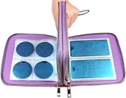 Finger Angel Nail Art Stamping Plates Double Zipper Cases 192 Slots Nail Stencil Case Purple Color Nail Plate Collection