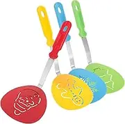 Mikinona 4pcs Christmas Spatula Festive Kitchen Turner Utensils with Santa Claus Design Non Stick for Baking Cooking for Holiday Cooking and Giving