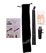 Travel Pocket Saxophone,8-Hole C Key Portable Sax - Practice Tool for Musicians and Beginners, Woodwind Instrument with Reeds and Carrying Bag