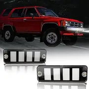 BINQIGOO Front Bumper Fog Light For 1984 1985 1986 1987 1988 Toyota 4Runner & Pickup 81510-04080 TO2531140 White Daytime Running Light Amber Sequential Turn Signal Lamp DRL Accessories