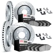 Dynamic Friction Company 7514-48032 Brake Rotor Dimpled & Slotted Silver