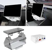Hideable Under Screen Storage Organizer for Model 3 Highland 2024-2025, Center Console Organizer Compatible with Tesla Model 3 Accessories 2025 2024 (White)