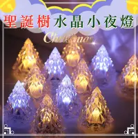 在飛比找蝦皮購物優惠-【聖誕市場最低價】聖誕樹水晶小夜燈 聖誕水晶小蠟燭 led燈