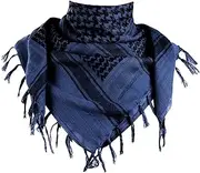 [XIAOCUNCN] Scarf Military Shemagh Arab Tactical Desert Keffiyeh Windproof Wrap Muslim Hijab with Tassel 43x43 inch