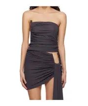 Gray Odessa Arced Bustier AU10 Black