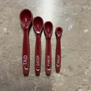 Temptations Red Tad/Dash/Pinch/Drop Ceramic Measuring Spoons