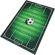 Retro Carpet for Home Football Field Style Floor Mat Bedroom Floor Rug Soccer Decorations for Boys