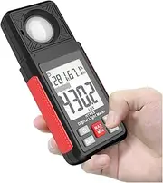 High Performance Digital Lux Meter 180° Rotation Measurement 200000LUX Photometer with Environmental Humidity and Temperature Tester for Homes, Agriculture, Warehouse
