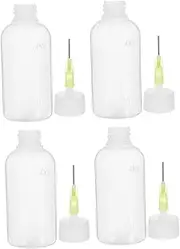 ULTECHNOVO 4pcs Precision Glue Bottles Squeeze Applicator for DIY Paint Craft Quilling Accessories Reusable High Temperature Design Fine Control for Detailed Projects