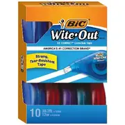 BIC EZ Wite-Out Correction Tape 4.2mmx12m 10 Pack