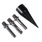 4pcs/set Splitting Wood Cone Drill Bit Heavy Duty Drill Screw Cone Driver