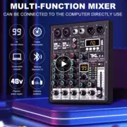 TKL 4 Channel 99 DSP Audio Mixer 48V Phantom Power USB Studio Sound