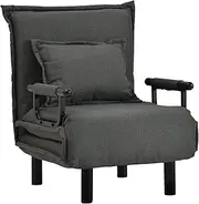 Tamaliving50004567 Sofa Bed, Width 25.6 inches (65 cm), Inner Width 22.4 inches (57 cm), Dark Green, 3 Seats, Folding Bed, Compact Bed, Sofa Bed