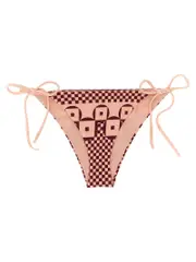 [Fendi] Fendi-Micro Patchwork Bikini Briefs Beachwear Rosa-Donna 40IT