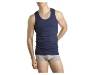 Bonds 3 Mens Chesty Athletic Singlets Tops Singlet Navy Underwear Singlet Top Cotton