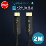 FIBBR ULTRA PRO2 系列 HDMI 2.0 光纖纜線 2M 公司貨